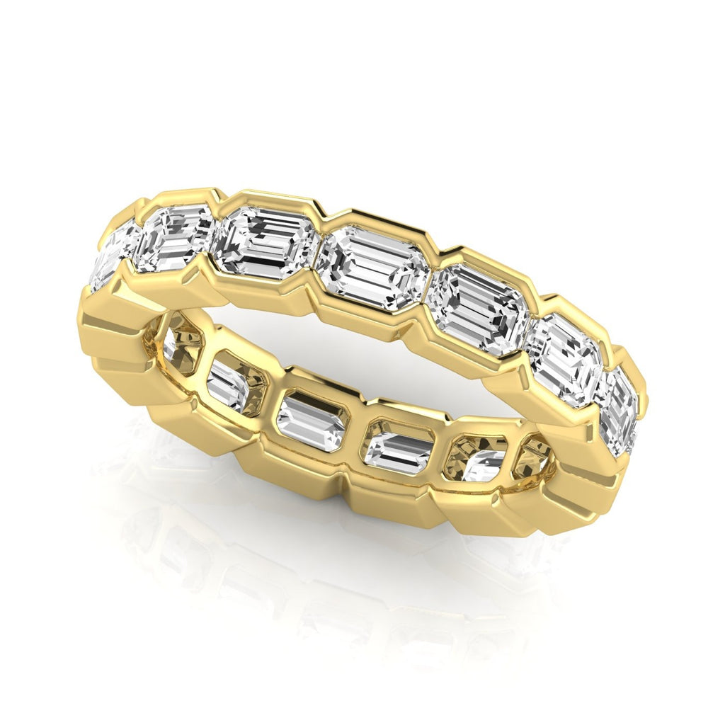 Diamond Emerald Cut Eternity Band