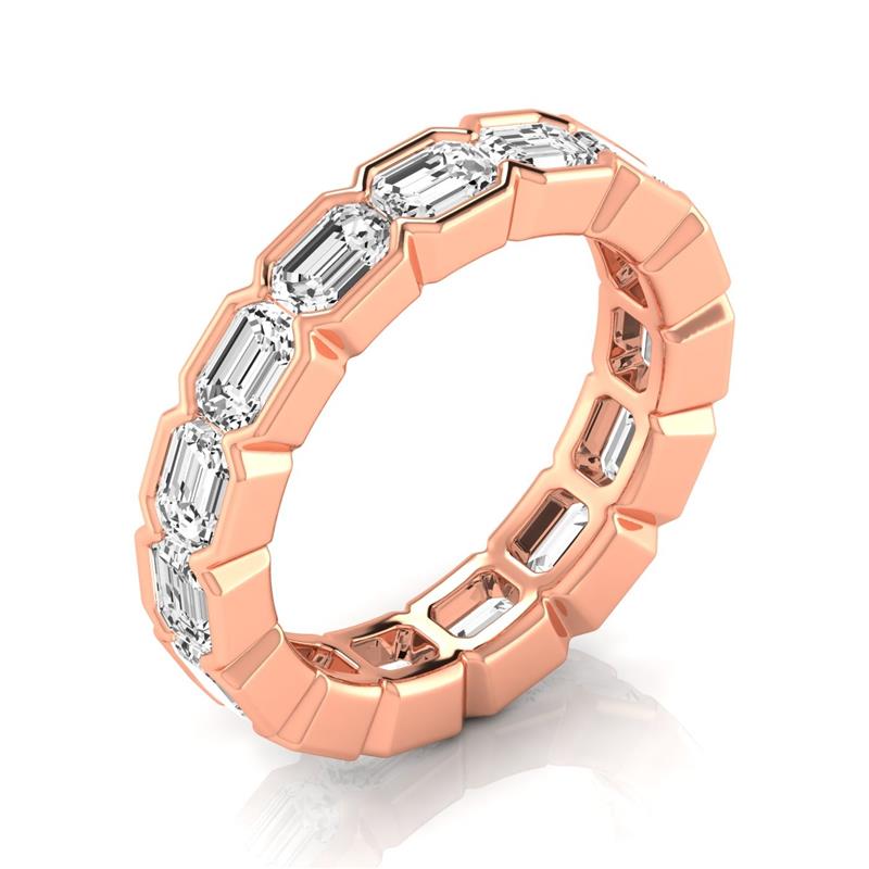 Diamond Emerald Cut Eternity Band