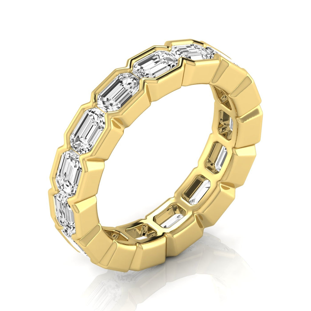 Diamond Emerald Cut Eternity Band