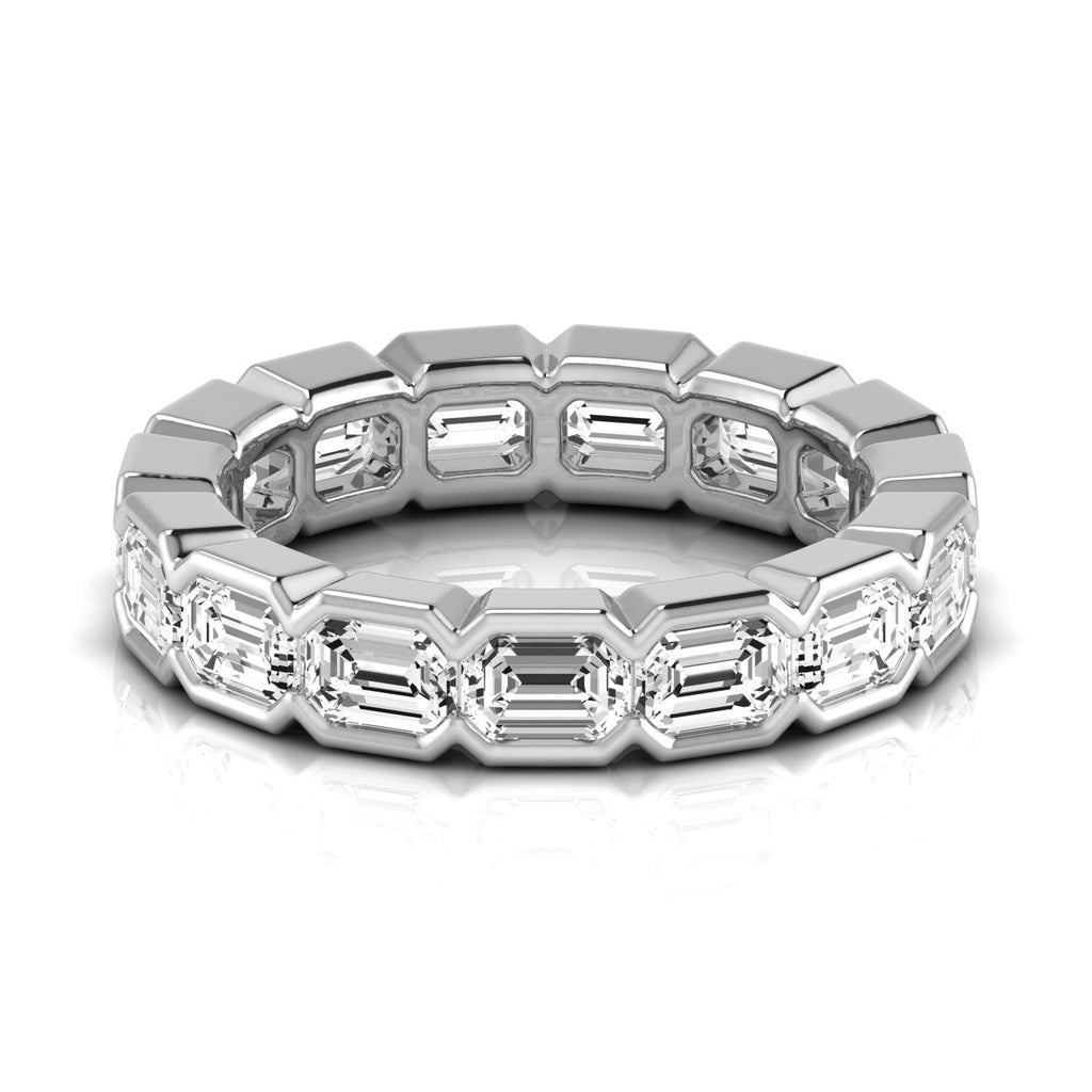 Diamond Emerald Cut Eternity Band