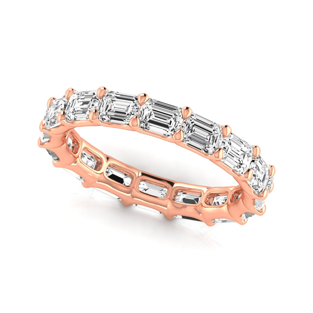 Diamond Emerald Cut Eternity Band