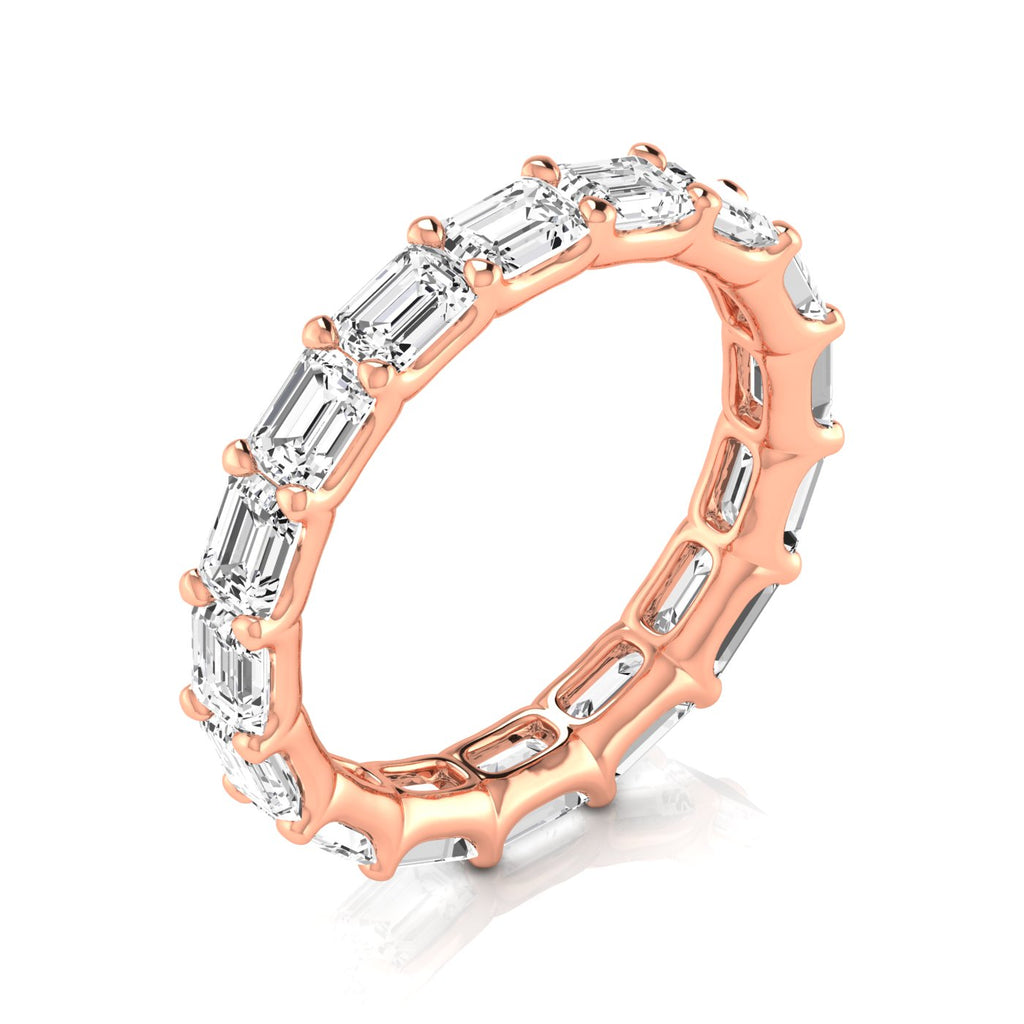 Diamond Emerald Cut Eternity Band