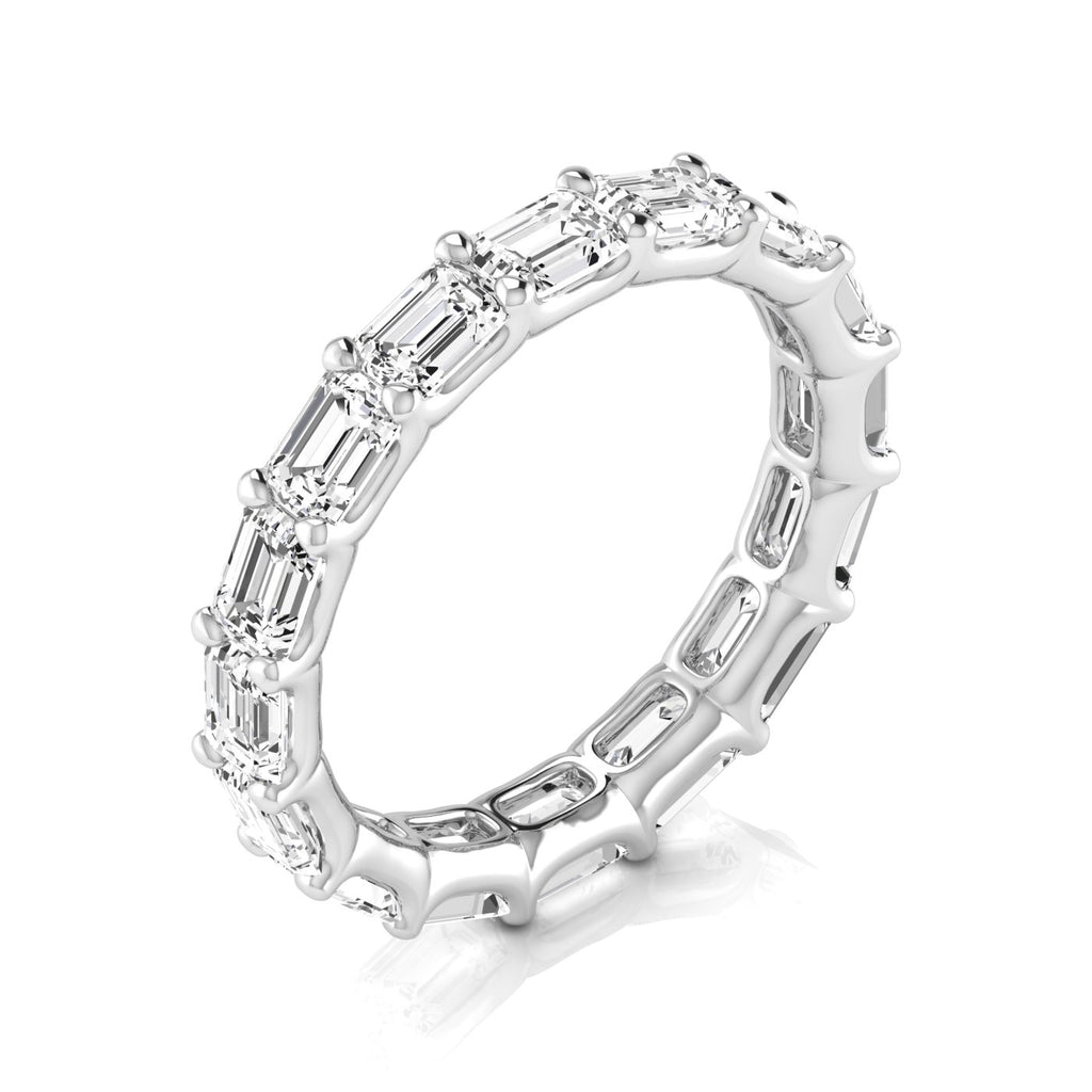 Diamond Emerald Cut Eternity Band