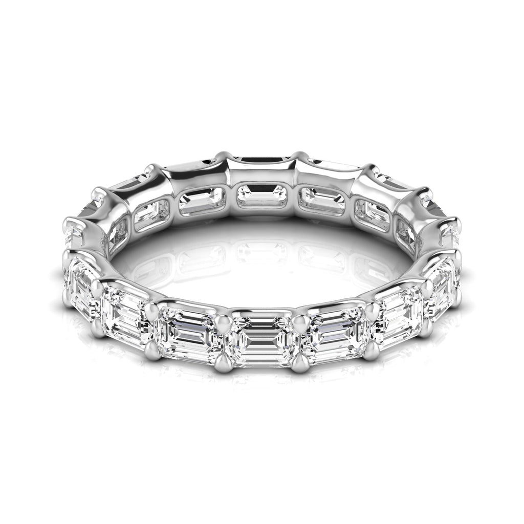 Diamond Emerald Cut Eternity Band