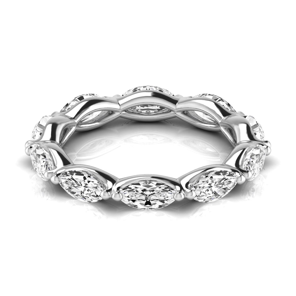 Diamond Emerald Cut Eternity Band