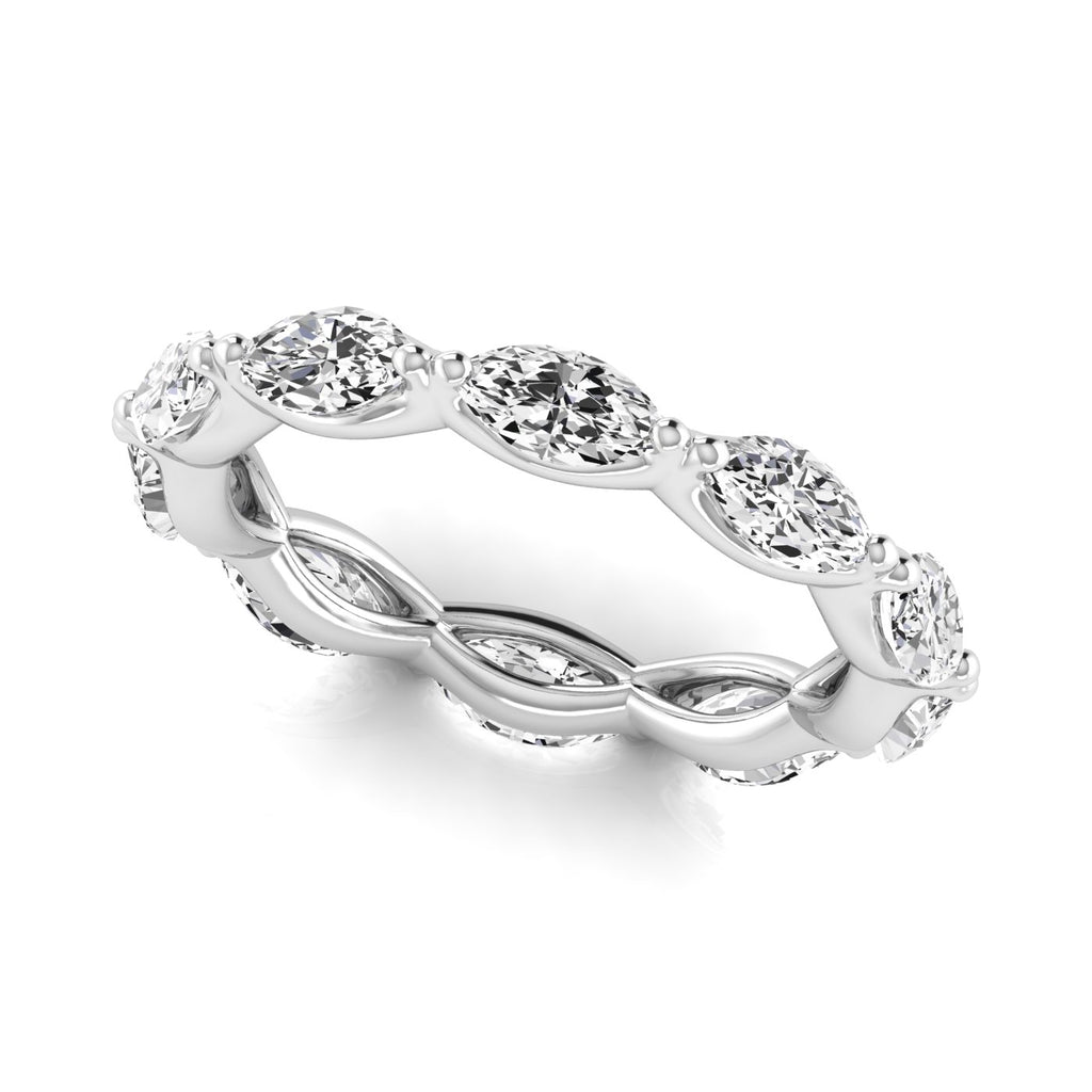 Diamond Emerald Cut Eternity Band