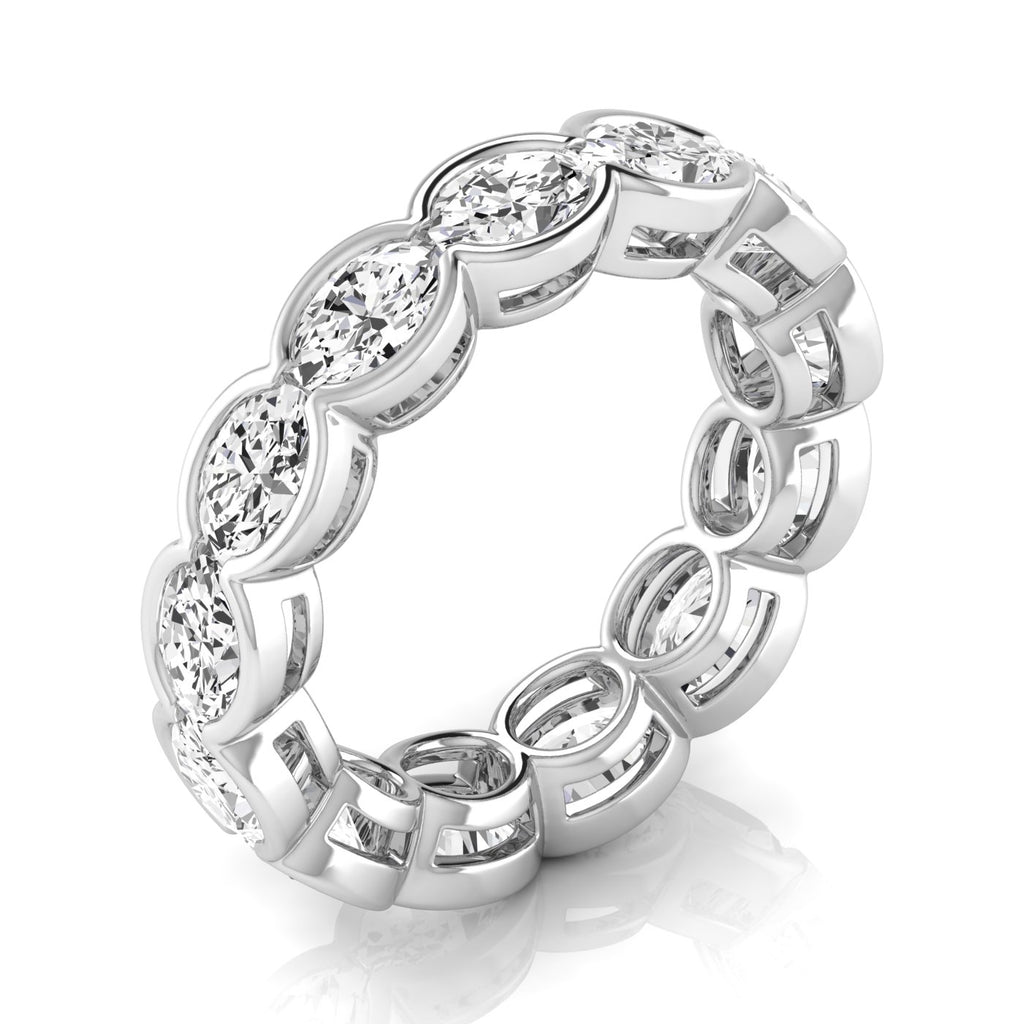 Diamond Emerald Cut Eternity Band