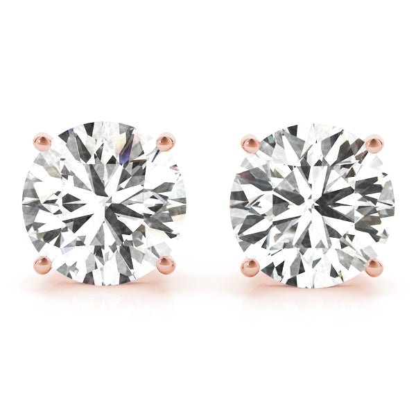 Round 4-Prong Solitaire Studs