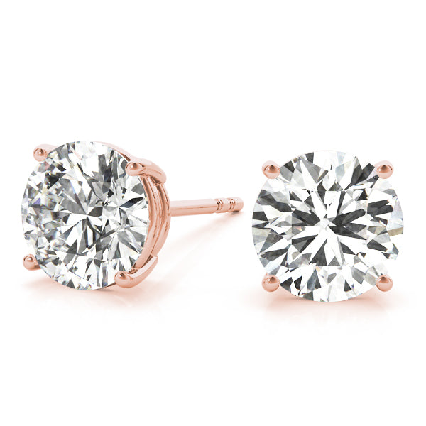 Round 4-Prong Solitaire Studs