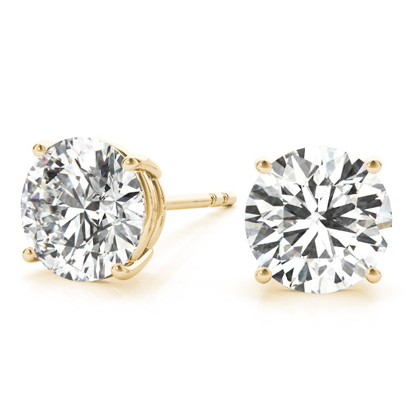 Round 4-Prong Solitaire Studs