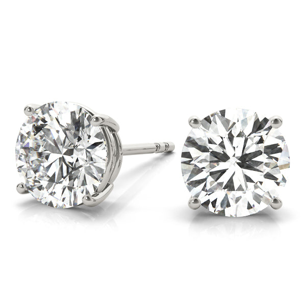 Round 4-Prong Solitaire Studs