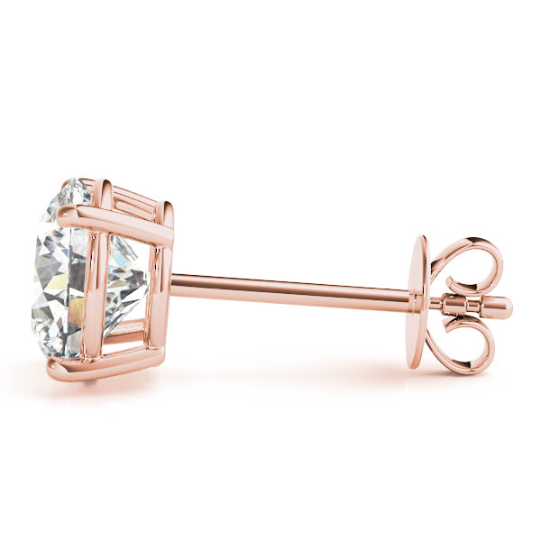 Round 4-Prong Solitaire Studs