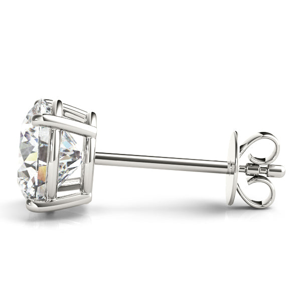 Round 4-Prong Solitaire Studs