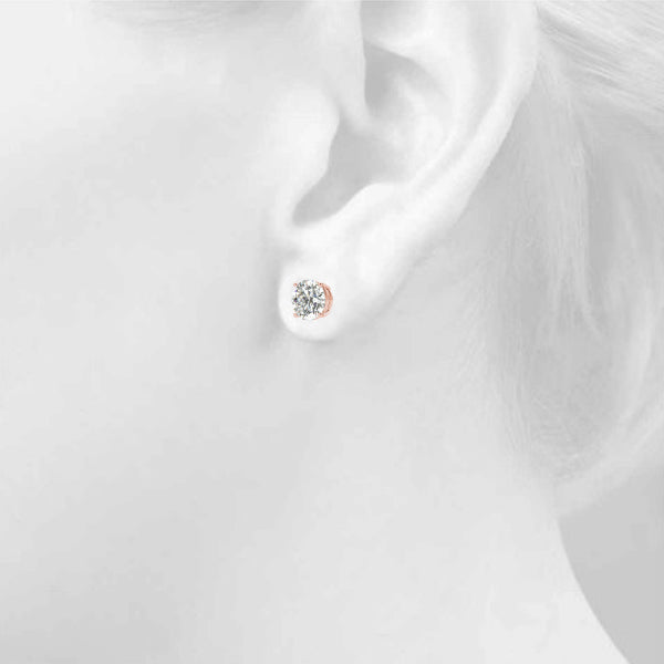 Round 4-Prong Solitaire Studs