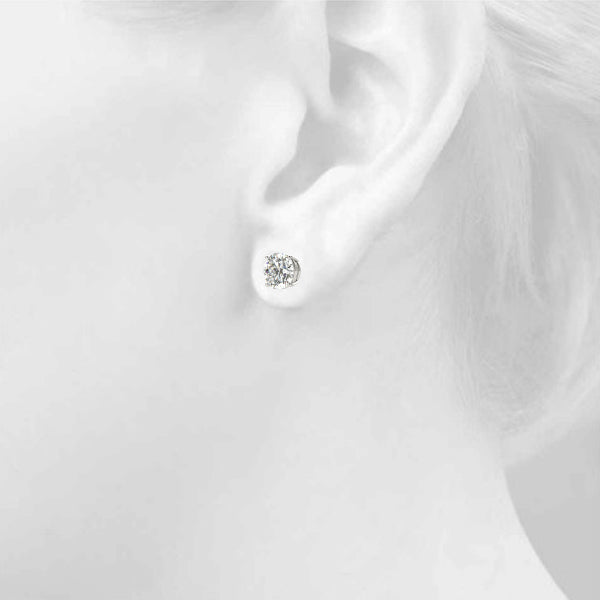 Round 4-Prong Solitaire Studs
