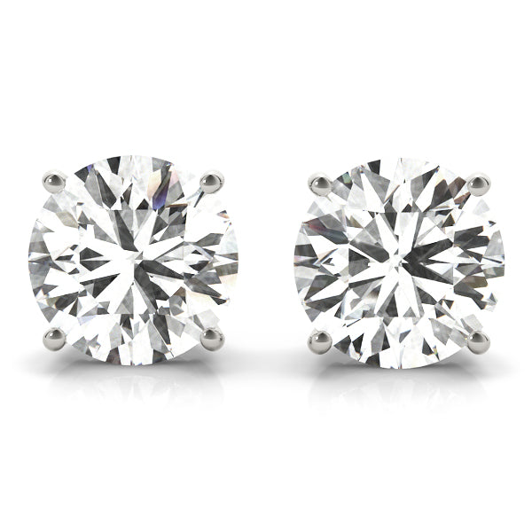 Round 4-Prong Solitaire Studs