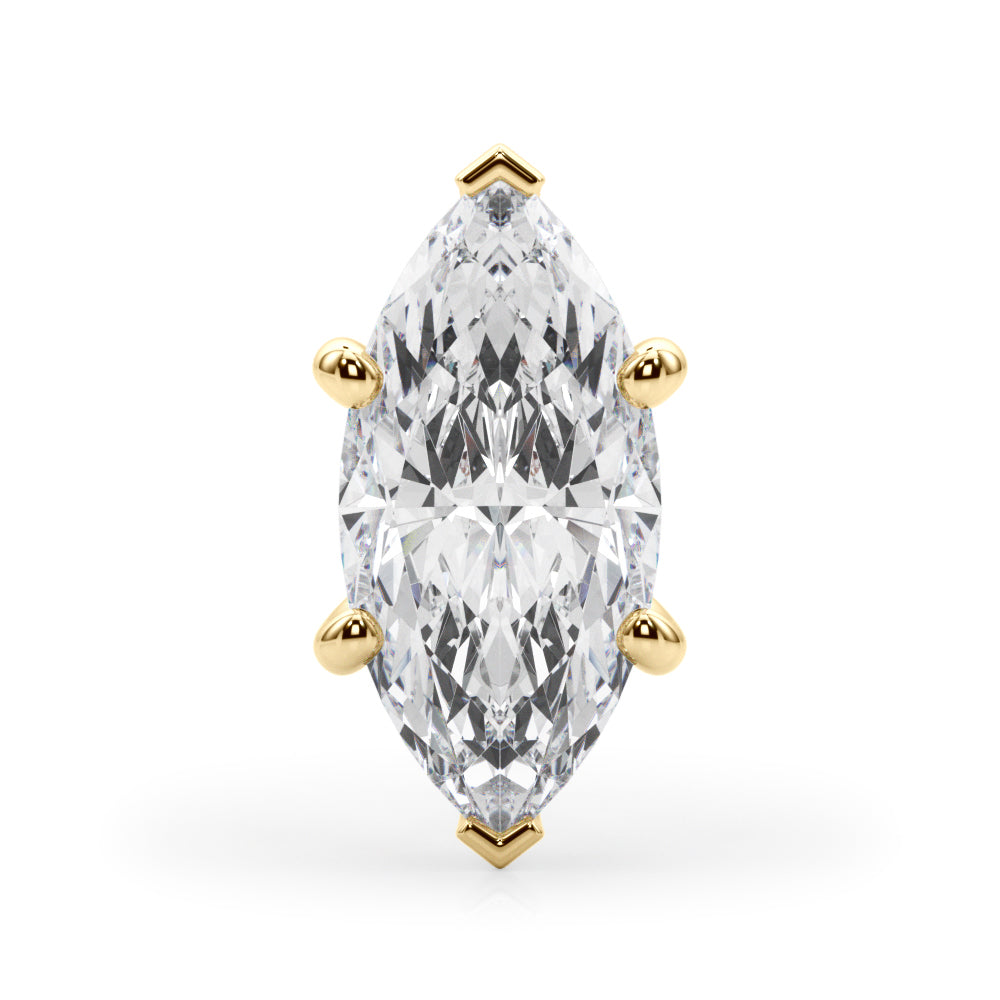 Marquise Shape Hidden Halo Peg Head