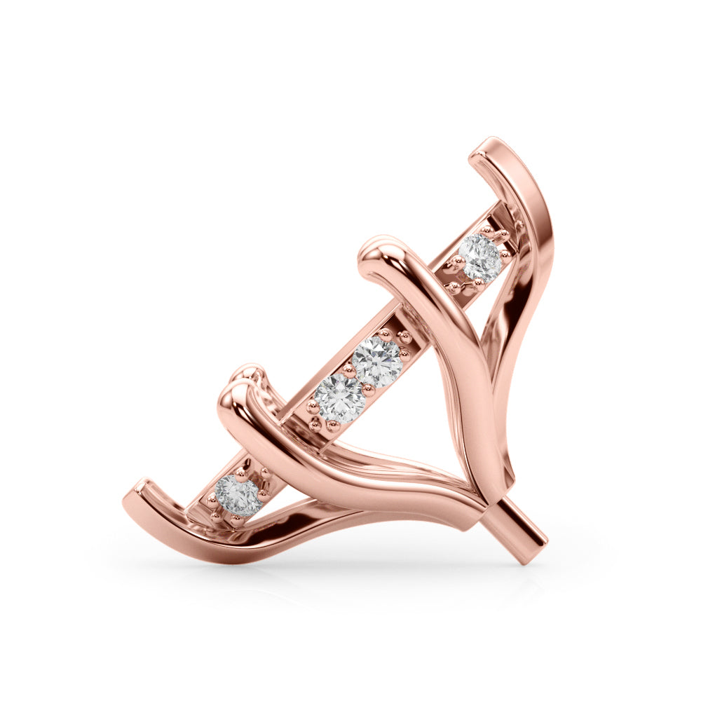 Marquise Shape Hidden Halo Peg Head