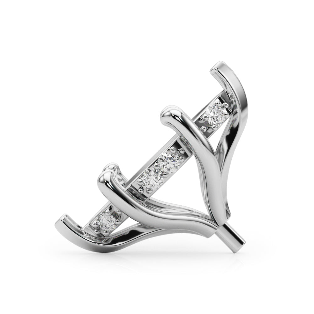 Marquise Shape Hidden Halo Peg Head