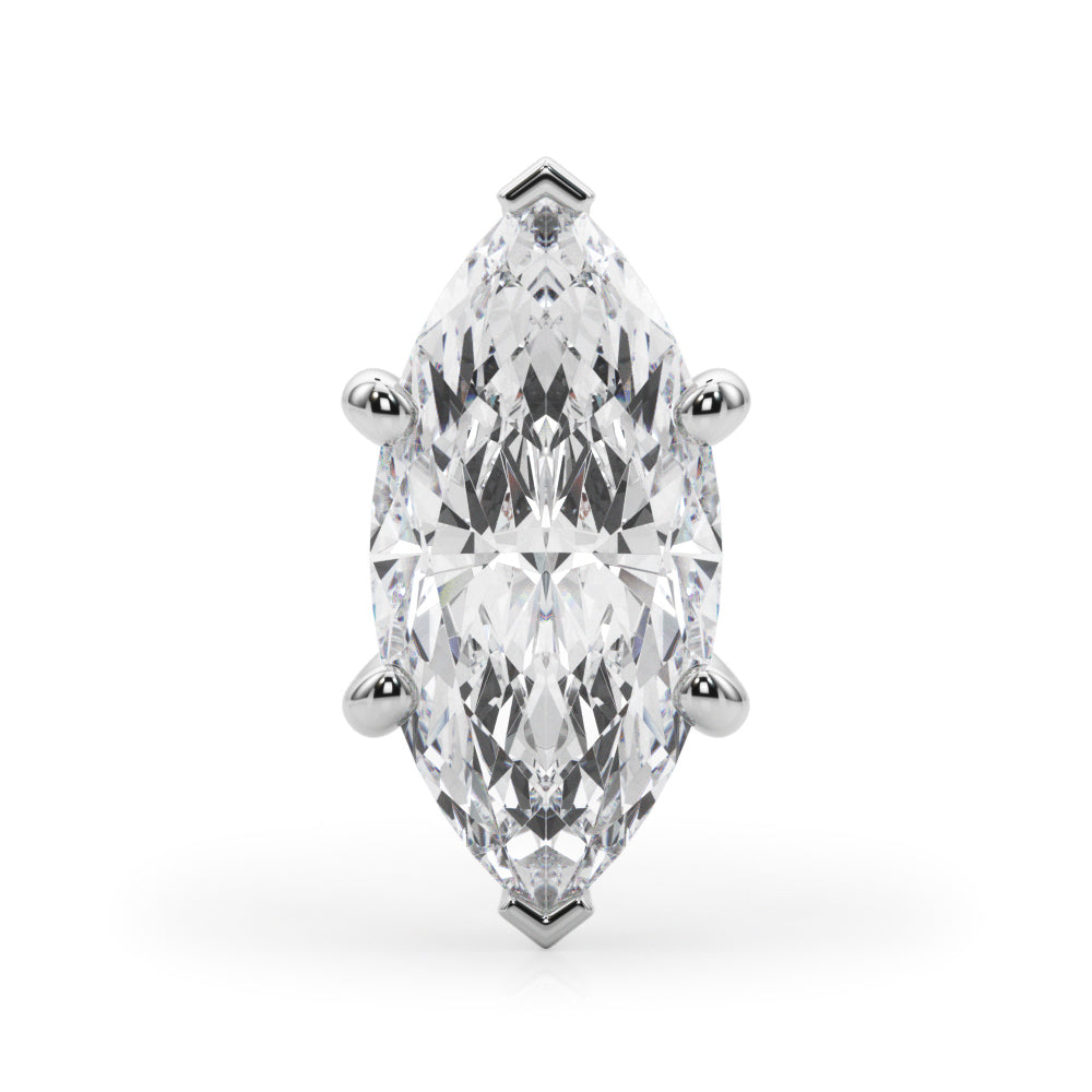 Marquise Shape Hidden Halo Peg Head