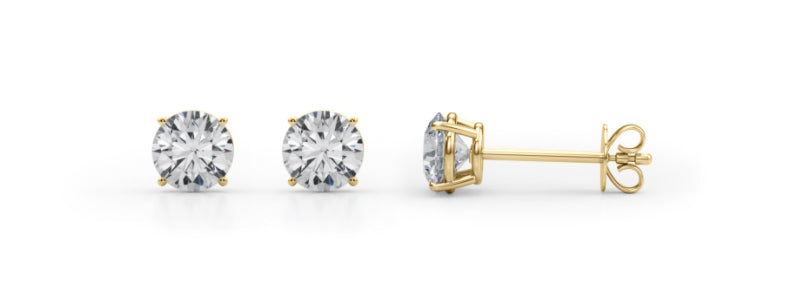 Certified 1 ctw. Round Lab Grown Diamond Solitaire Studs