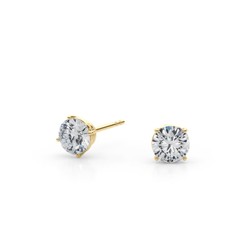 Certified 1 ctw. Round Lab Grown Diamond Solitaire Studs