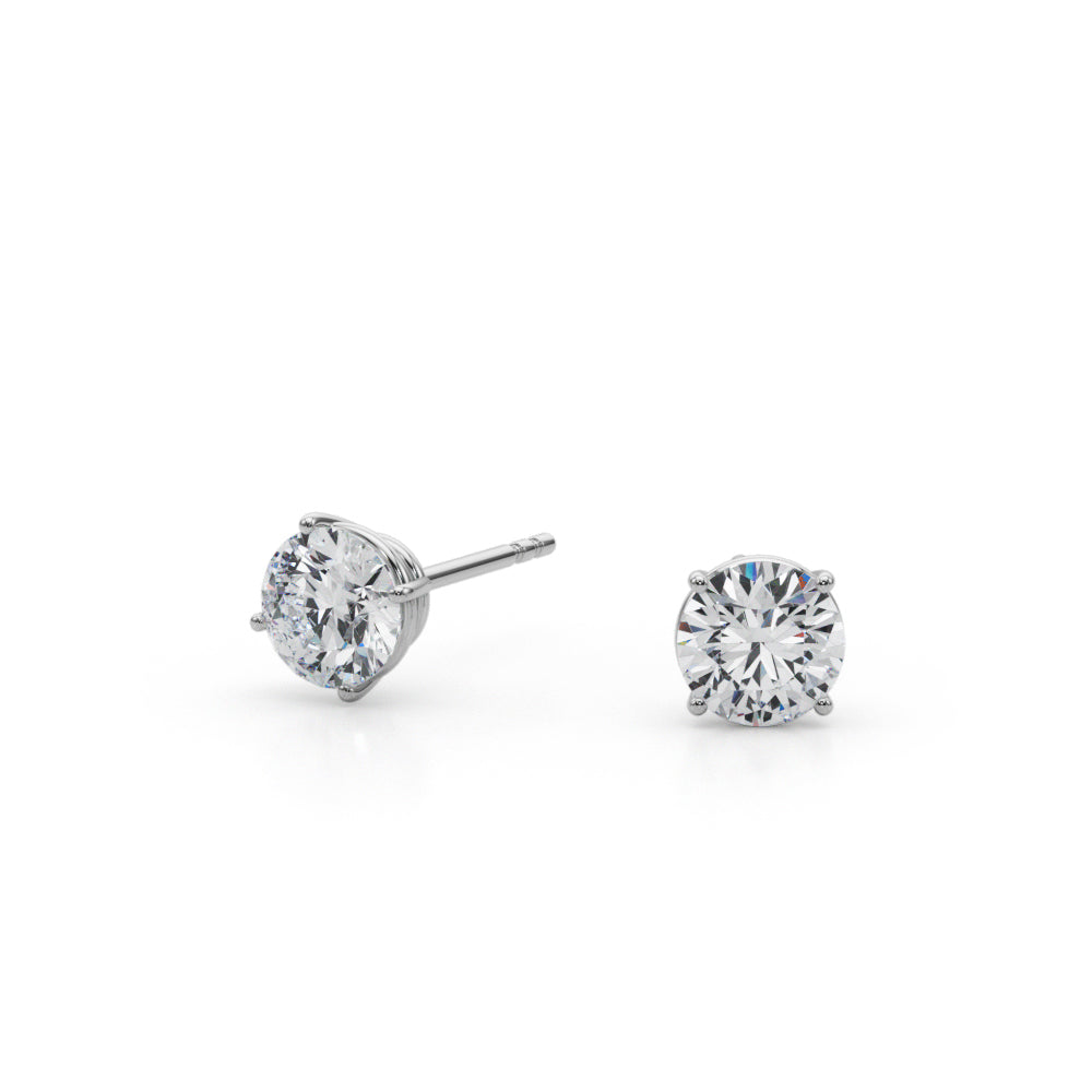 Certified 1 ctw. Round Lab Grown Diamond Solitaire Studs