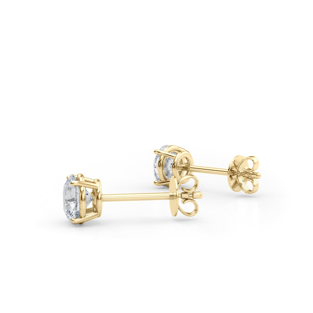 Certified 1 ctw. Round Lab Grown Diamond Solitaire Studs