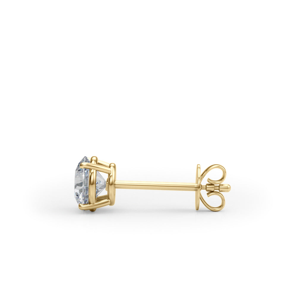 Certified 1 ctw. Round Lab Grown Diamond Solitaire Studs