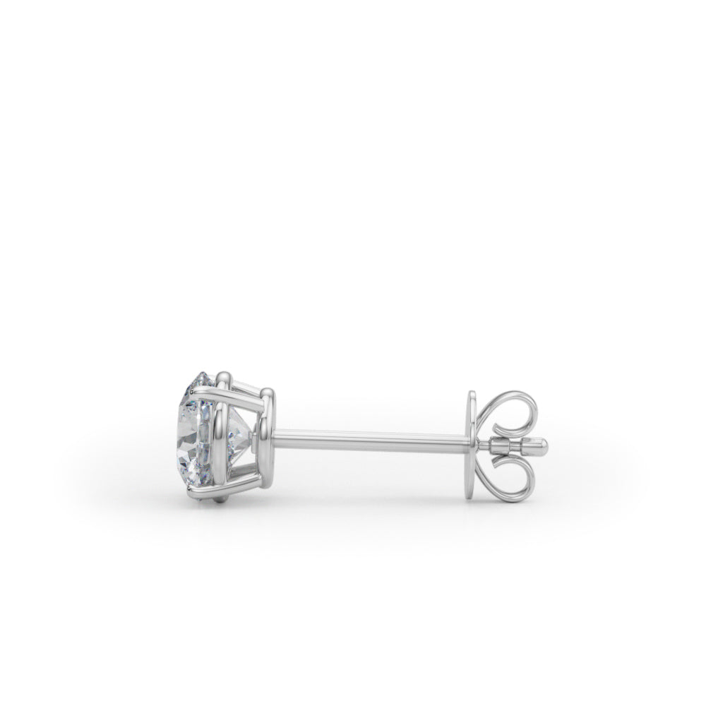 Certified 1 ctw. Round Lab Grown Diamond Solitaire Studs