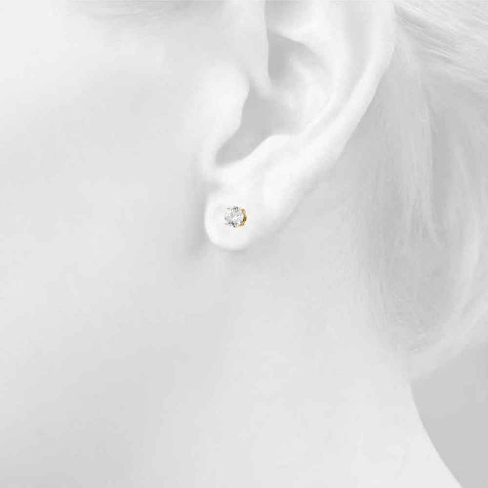 Certified 1 ctw. Round Lab Grown Diamond Solitaire Studs