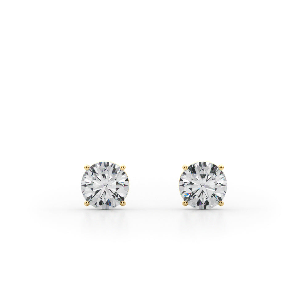 Certified 1 ctw. Round Lab Grown Diamond Solitaire Studs