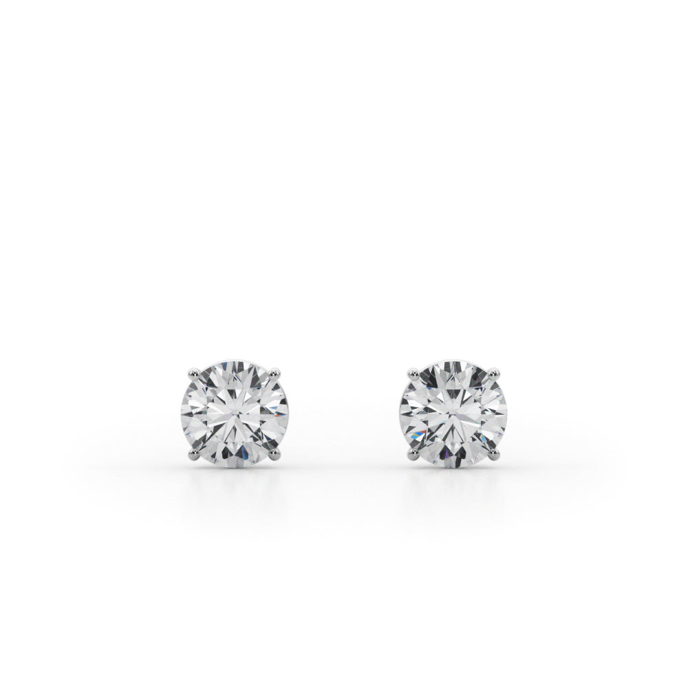 Certified 1 ctw. Round Lab Grown Diamond Solitaire Studs