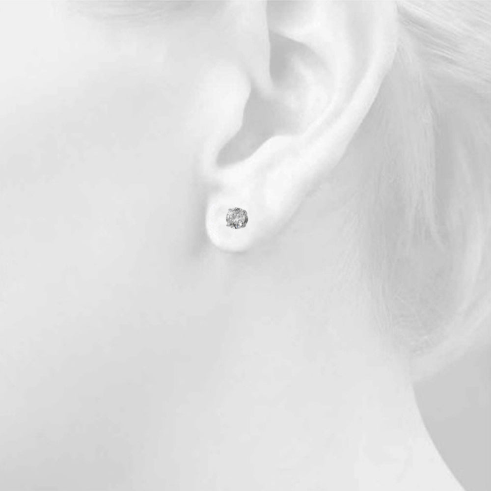 Certified 1 ctw. Round Lab Grown Diamond Solitaire Studs