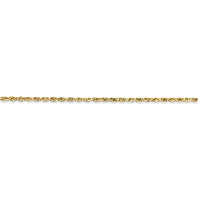 Quality Gold 14k 1.50mm Diamond Cut Rope Anklet