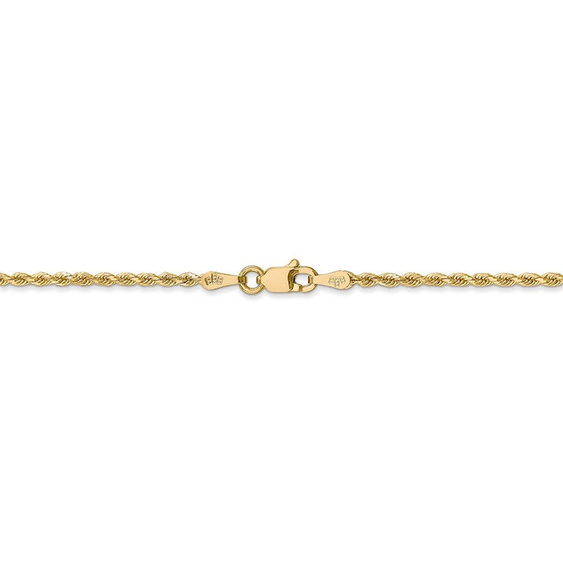 Quality Gold 14k 1.75mm Rope Anklet