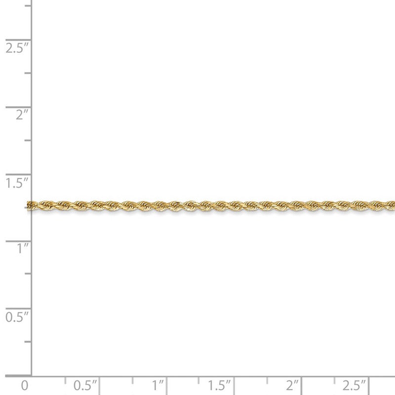 Quality Gold 14k 1.75mm Rope Anklet