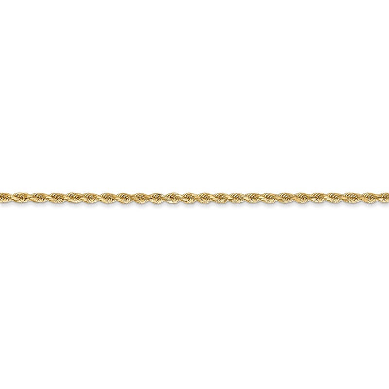 Quality Gold 14k 1.75mm Rope Chain Anklet