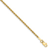 Quality Gold 14k 1.75mm Rope Chain Anklet