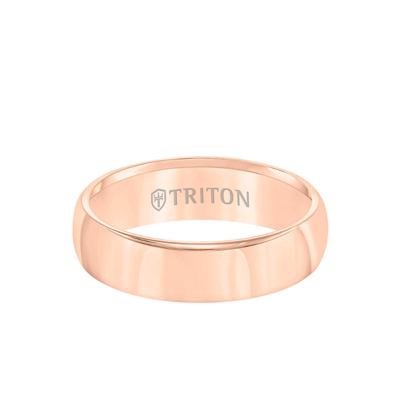 Triton 6MM Tungsten Carbide Ring - Domed Bright Finish and Round Edge