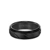 Triton 7MM Tungsten Carbide Ring - Diagonal Cut Center and Round Edge