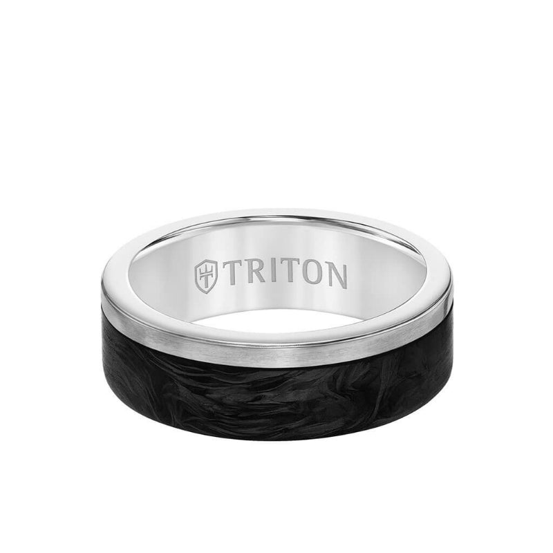 Triton 7MM Titanium & Forged Carbon Ring - Flat Profile and Asymmetrical Channel