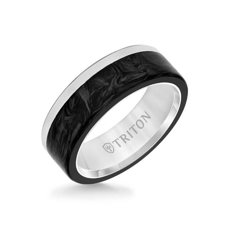 Triton 7MM Titanium & Forged Carbon Ring - Flat Profile and Asymmetrical Channel