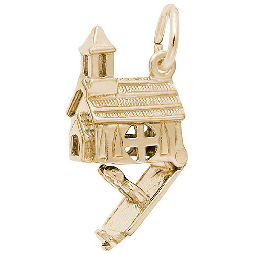 Rembrandt 14k Yellow Gold Church Charm