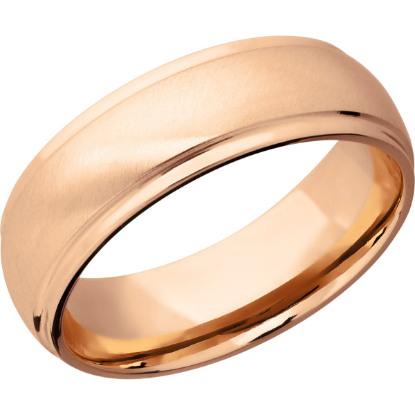 Lashbrook Rose 14k Gold 7mm Men's Wedding Band