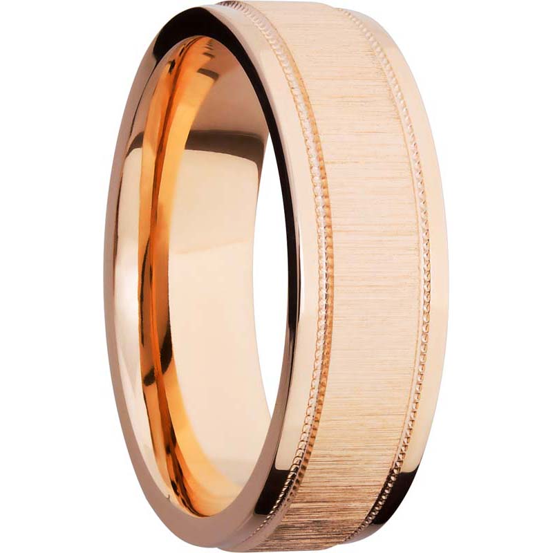 Lashbrook 14k Rose Gold 7mm Men's Wedding Band