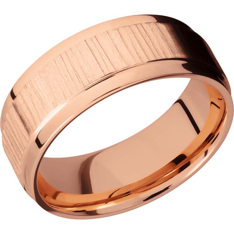 Lashbrook 14k Rose Gold Men's Wedding Band