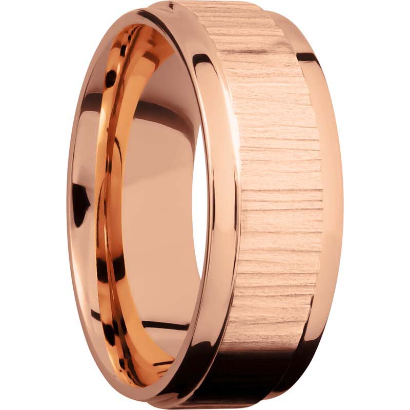 Lashbrook 14k Rose Gold Men's Wedding Band