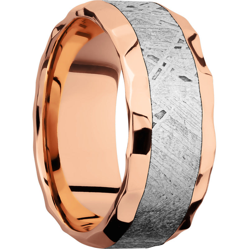 Lashbrook 14k Rose Gold Meteorite 9mm Men's Wedding Band