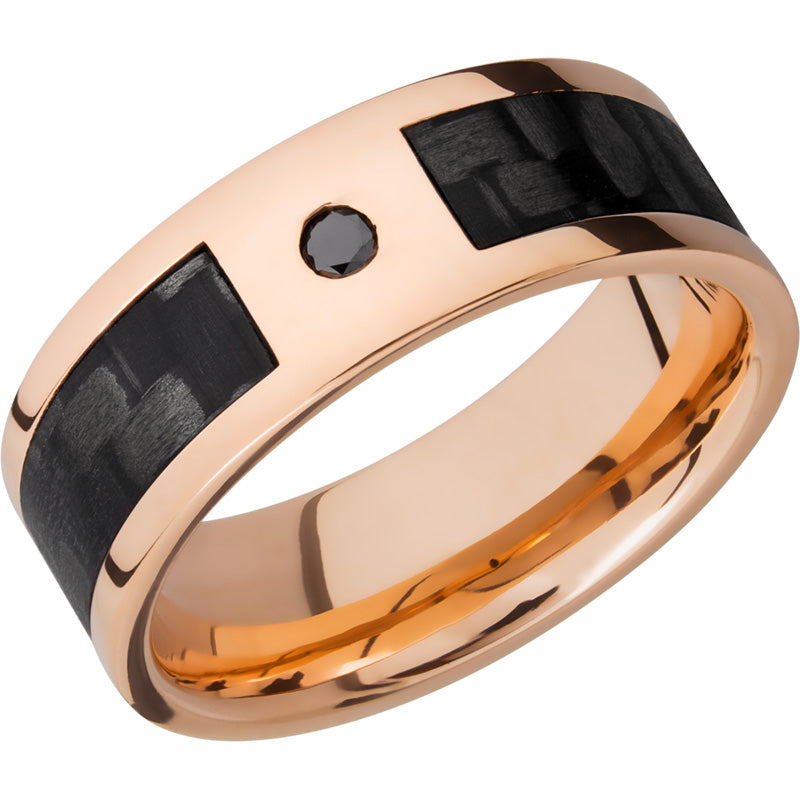 Lashbrook 14k Rose Gold 8mm Men's Wedding Band